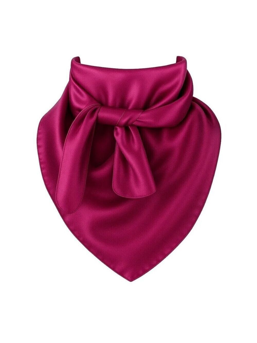 Dark Pink Wild Rag Scarf 35x35 Satin Western Cowgirl Cowboy Bandana